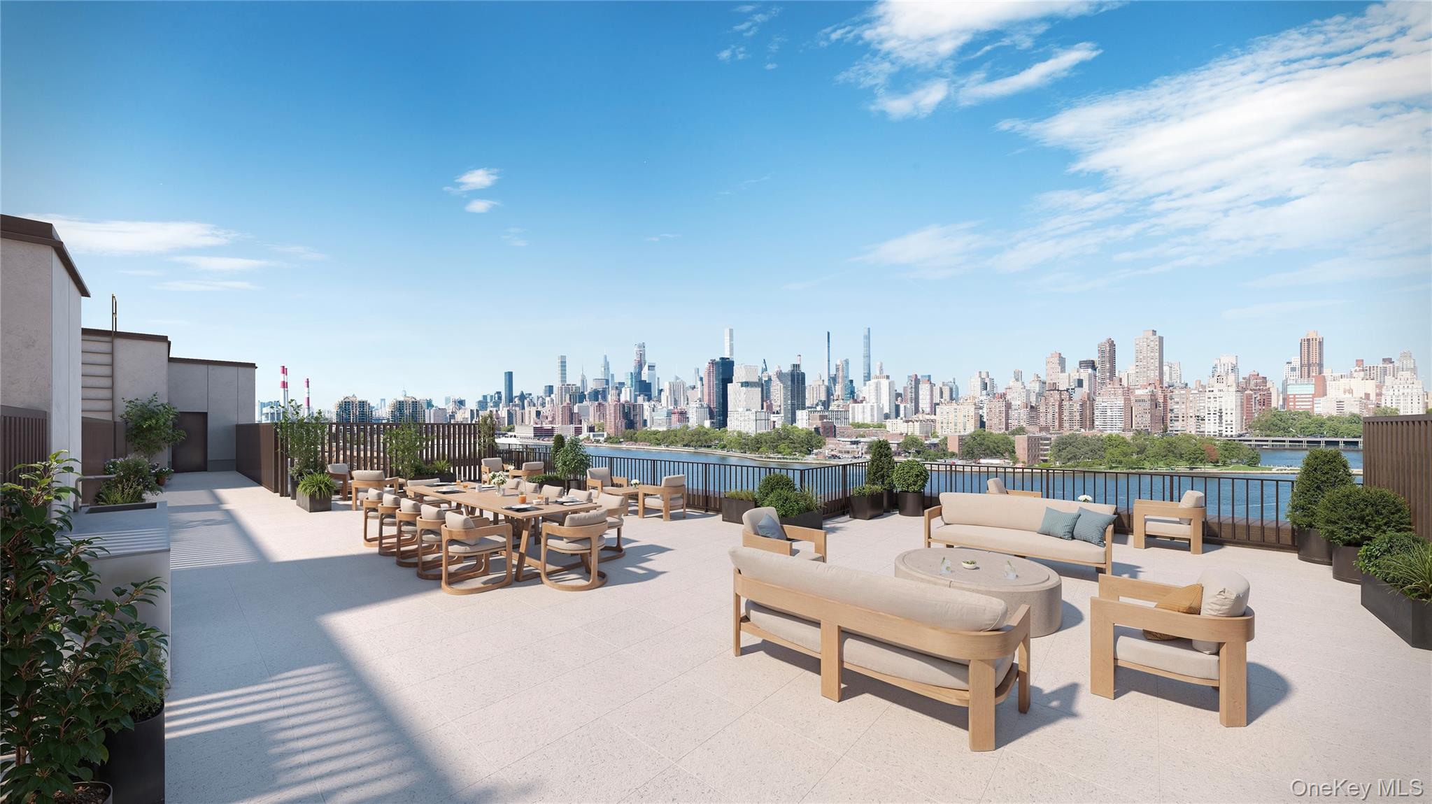 30-55 Vernon Boulevard, Unit 6P Queens, NY 11102 - Photo 8 of 11 View of patio with an outdoor hangout area and outdoor dining space