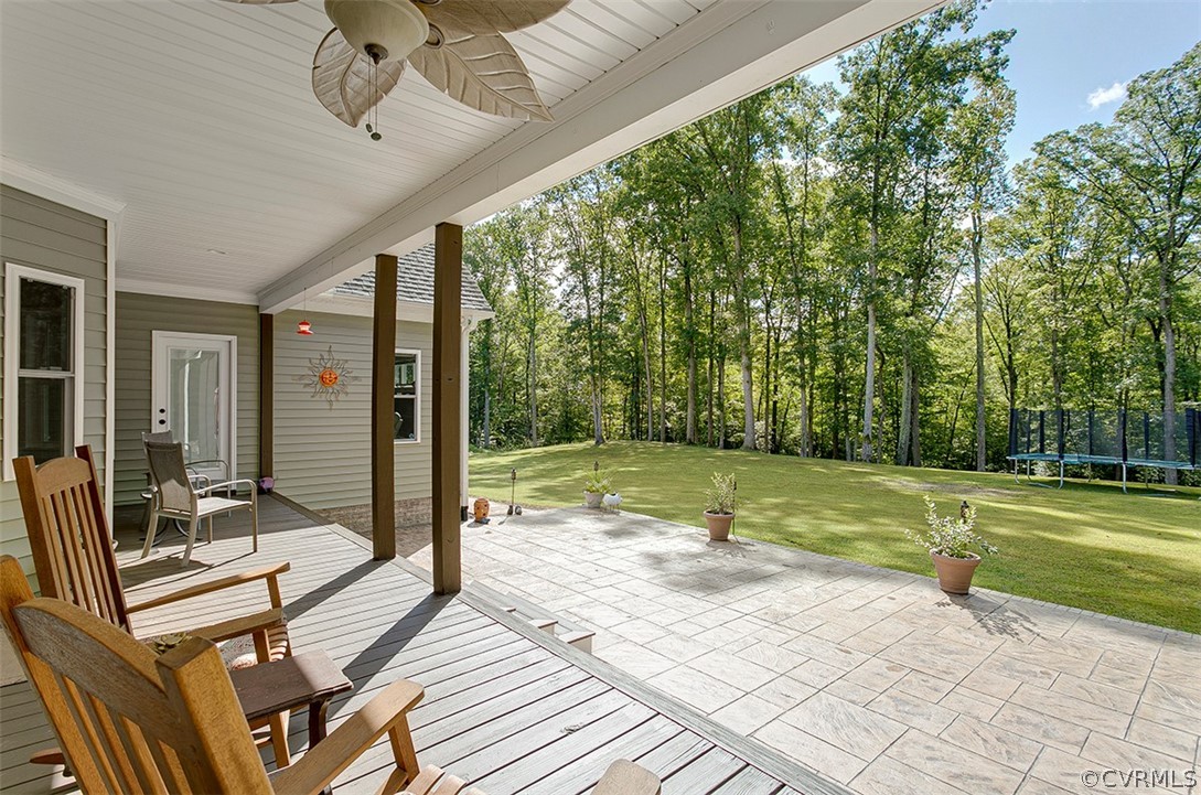 And you will stay out on the back porch and huge s
