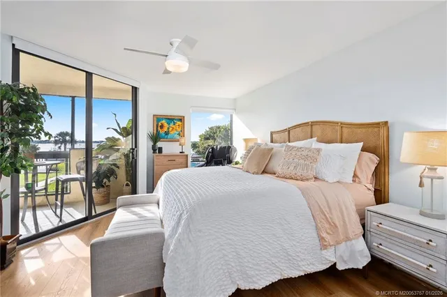 a view of a bedroom from a hallway
