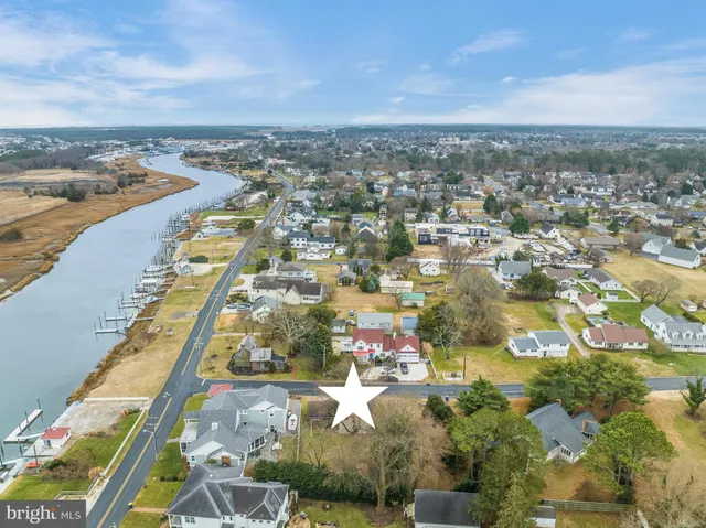 an aerial view of multiple house