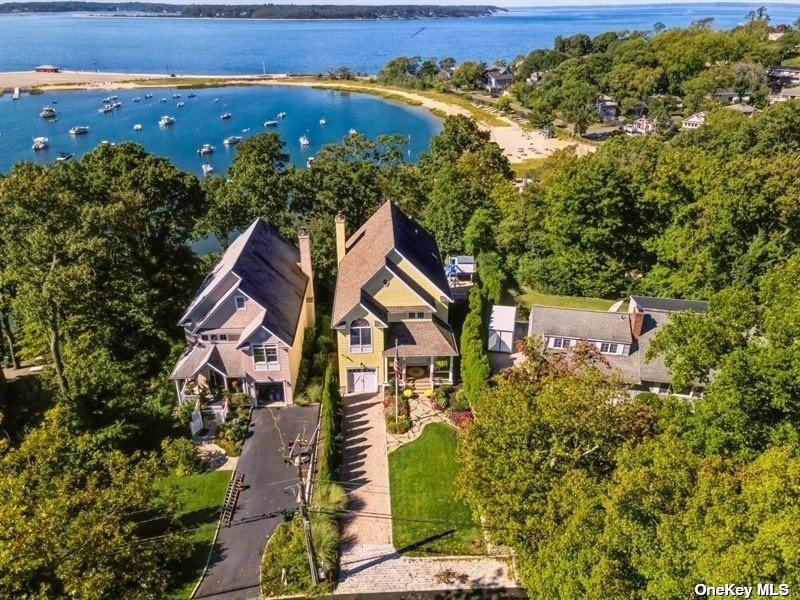 an aerial view of multiple house