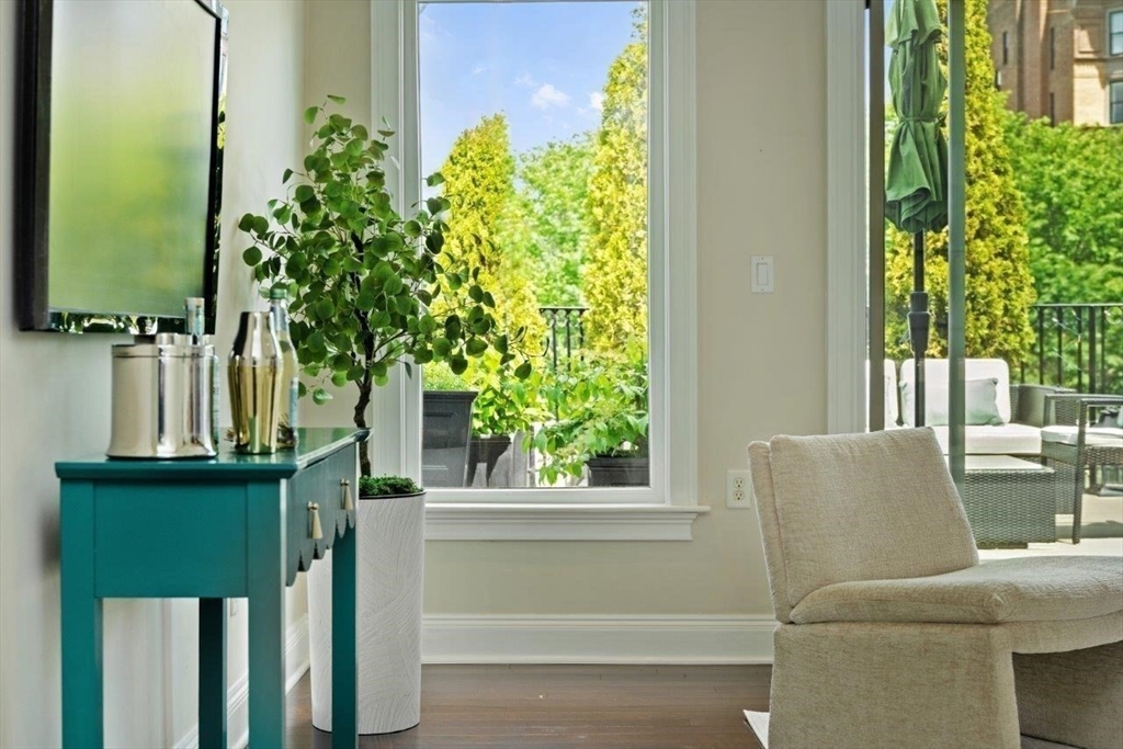 56 Commonwealth Avenue, Unit PH Boston, MA 02116 - Photo 11 of 33 a living room with furniture and a potted plant