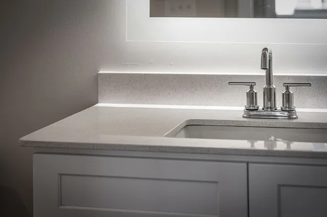 a close view of sink