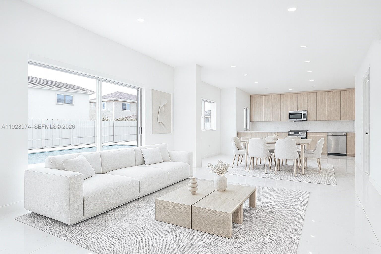 15064 Southwest 30th Terrace Miami, FL 33185 - Photo 31 of 60 a living room with furniture and a large window