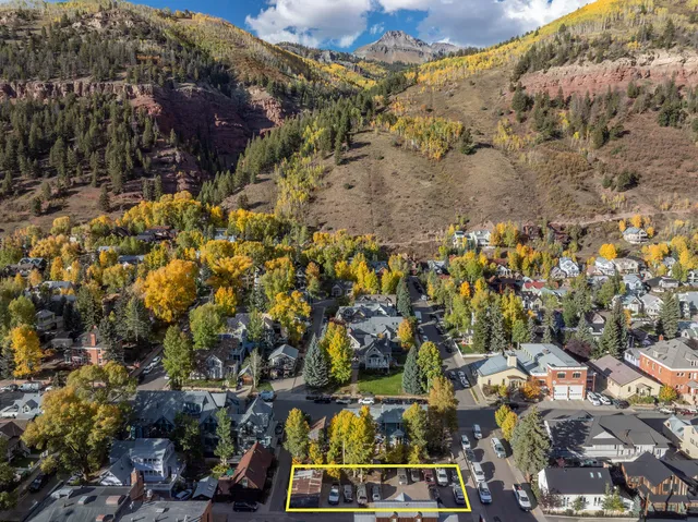 a view of city and mountain