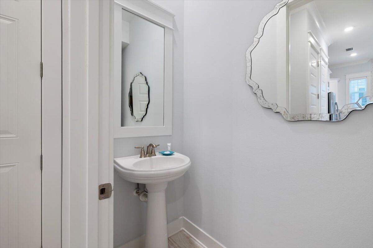 36 York Lane, Unit B Inlet Beach, FL 32461 - Photo 20 of 33 Downstairs half-bathroom