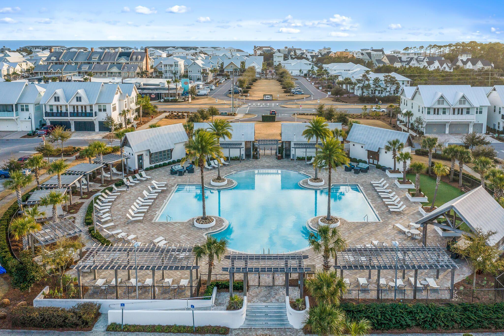 36 York Lane, Unit B Inlet Beach, FL 32461 - Photo 2 of 33 Aerial view of community pool