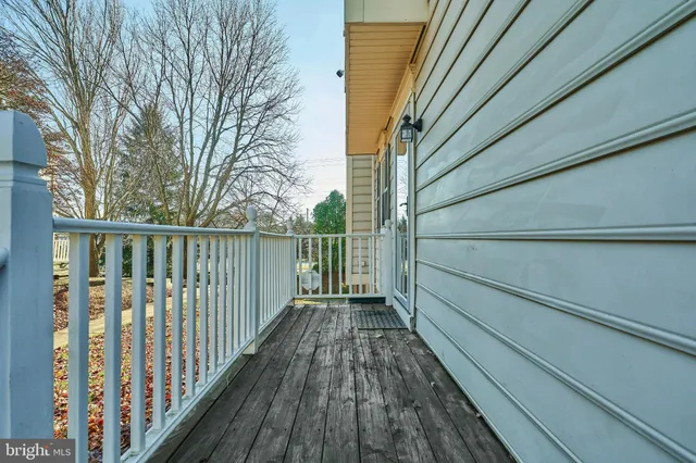 a view of wooden deck