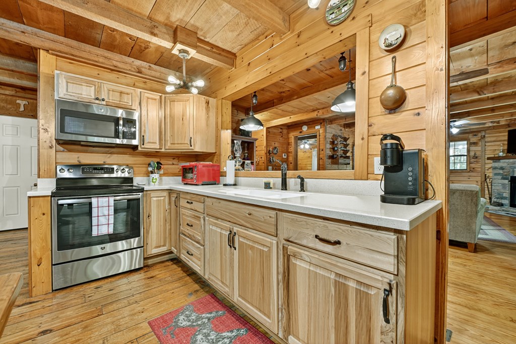 1431 Cashes Valley Lane Cherry Log, GA 30522 - Photo 11 of 57 a kitchen with stainless steel appliances and cabinets