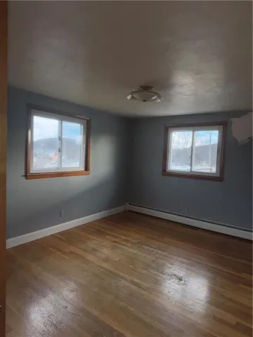 an empty room with a window