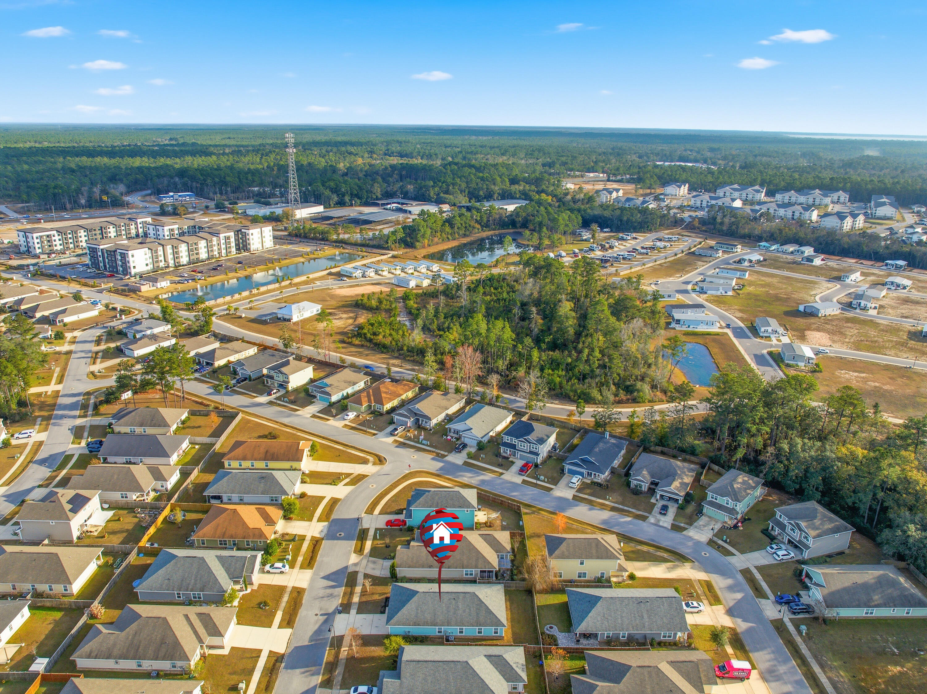 802 Marquis Way Freeport, FL 32439 - Photo 24 of 43 an aerial view of residential houses with outdoor space