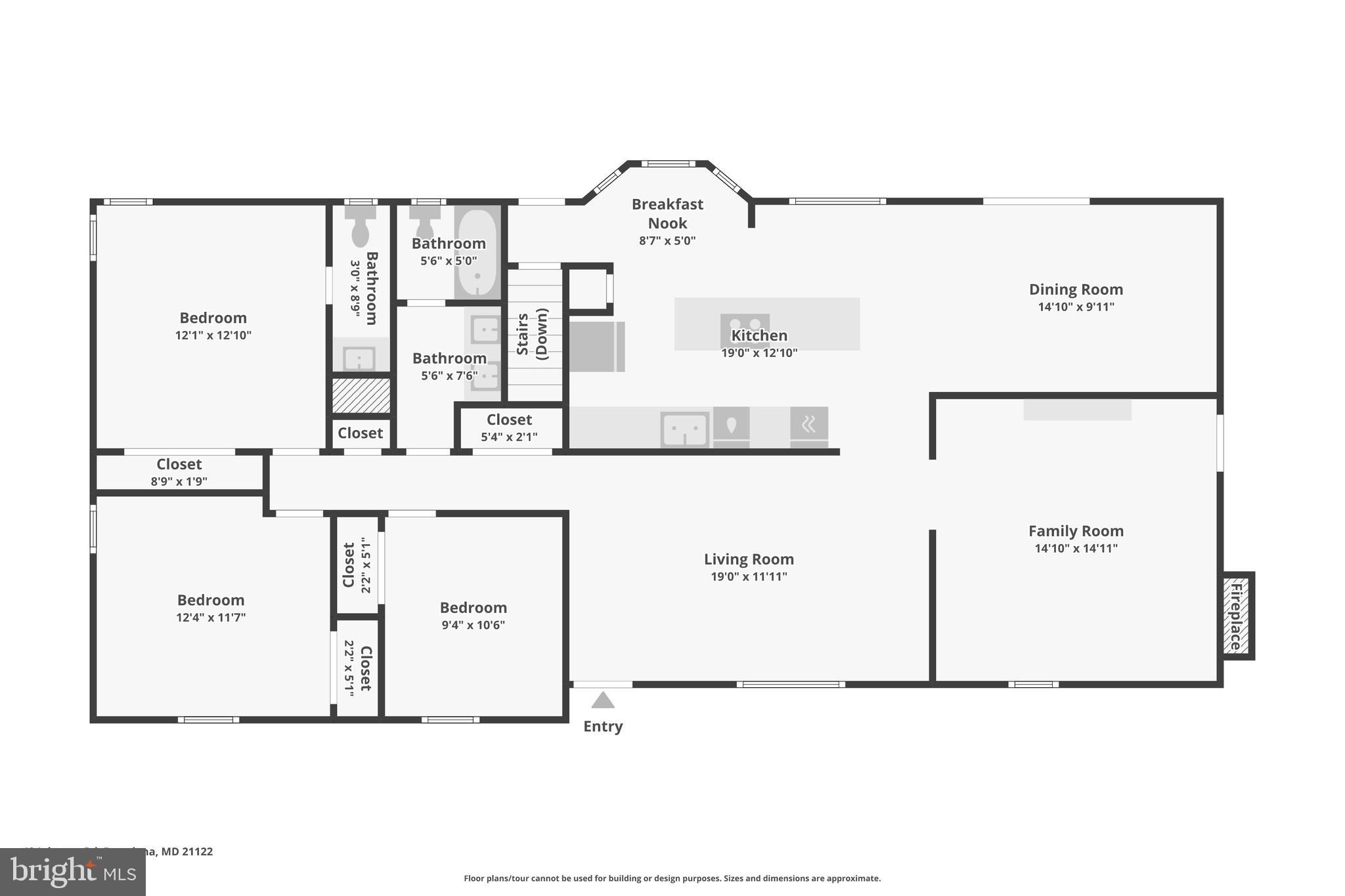 48 Johnson Road Pasadena, MD 21122 - Photo 37 of 38 Main Level Floor Plan