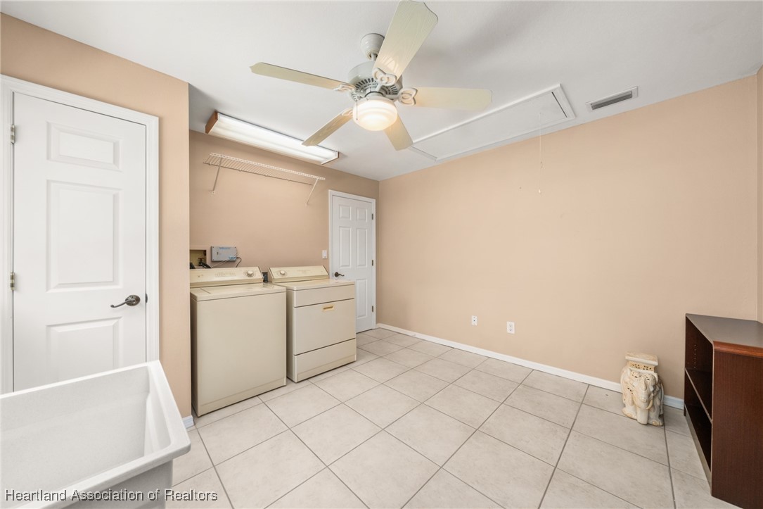1630 Sentinel Road Sebring, FL 33875 - Photo 24 of 48 Laundry room has washer and dryer included. Access to side yard
