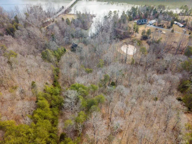 a view of lake with mountain