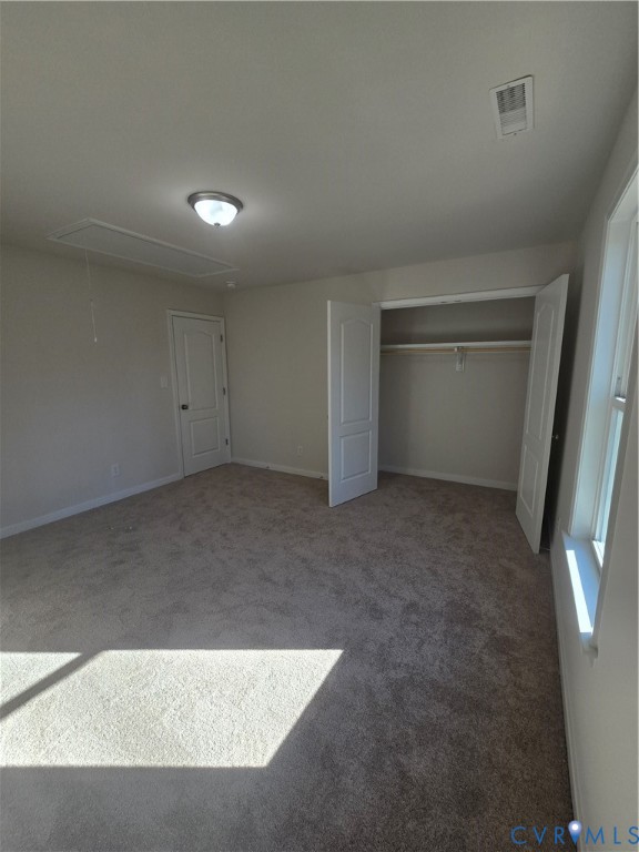 12084 Red Pine Road Ruther Glen, VA 22546 - Photo 45 of 49 Unfurnished bedroom featuring attic access, carpet