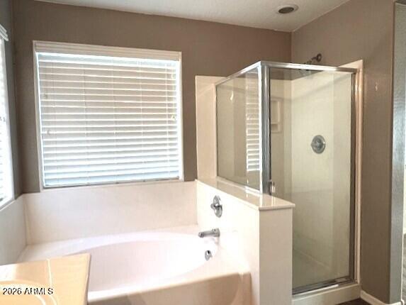 3827 East Trigger Way Gilbert, AZ 85297 - Photo 25 of 41 a bathroom with a shower and a bathtub