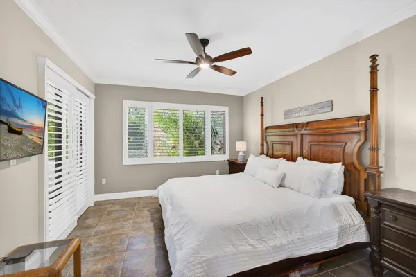 an aerial view of residential house with outdoor space