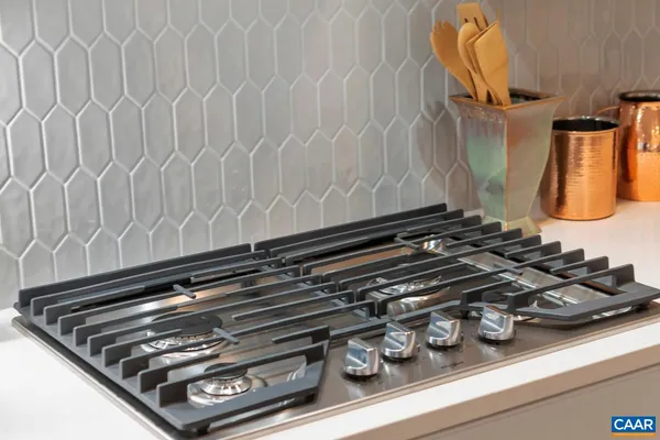 a close up of a stove top oven