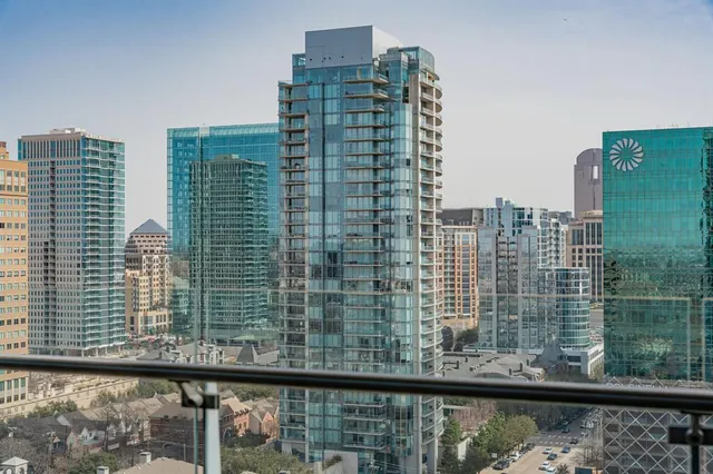 a view of a balcony with a lake view
