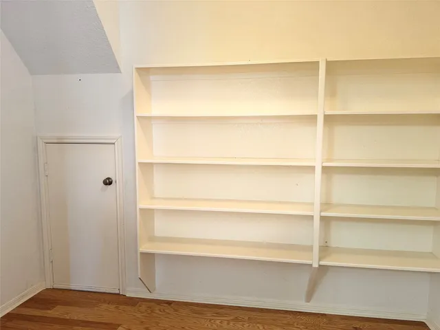 a view of a room with empty racks