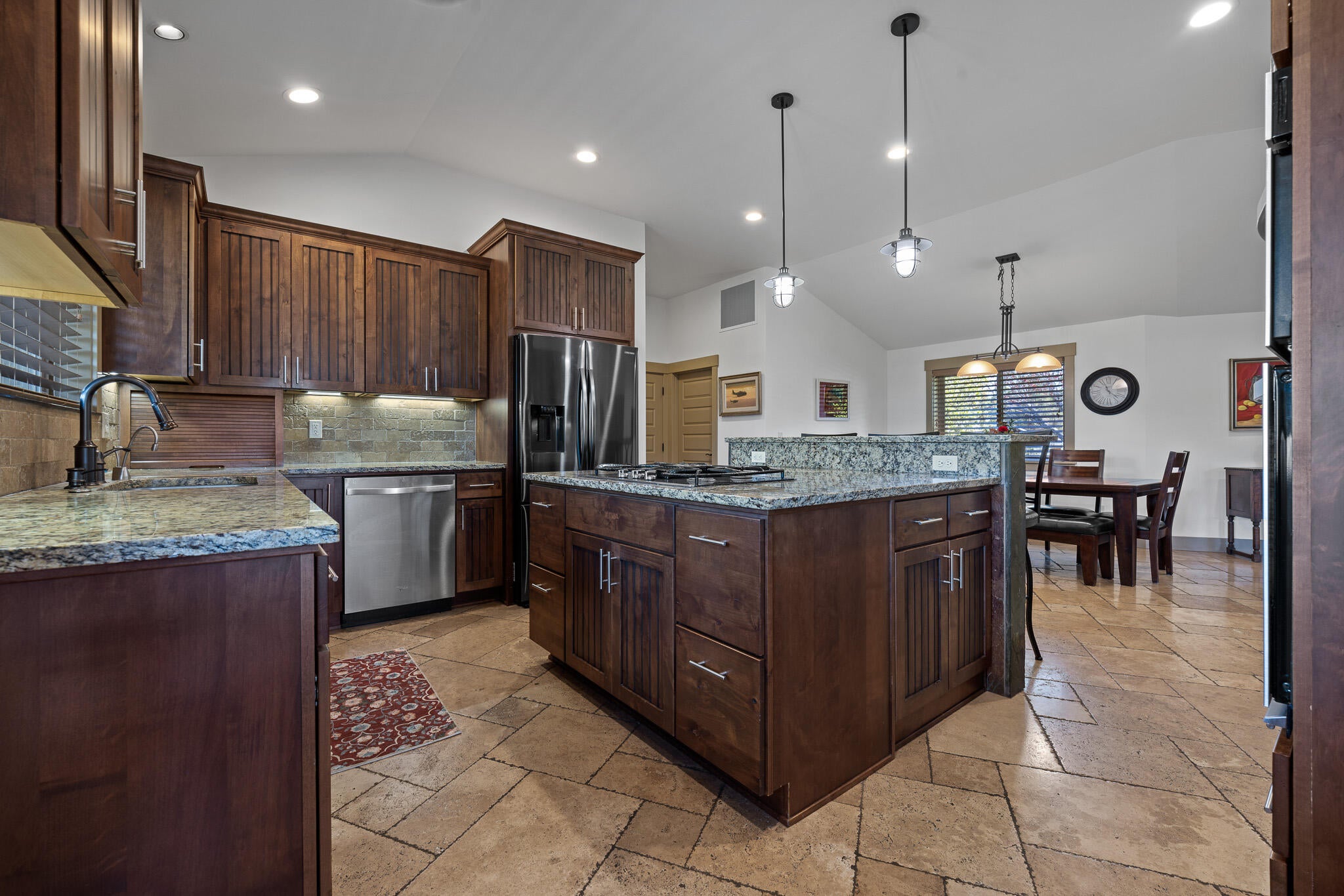 Solid granite countertops