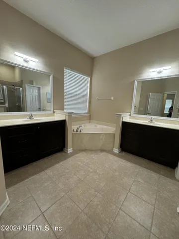 a room with cabinets and window