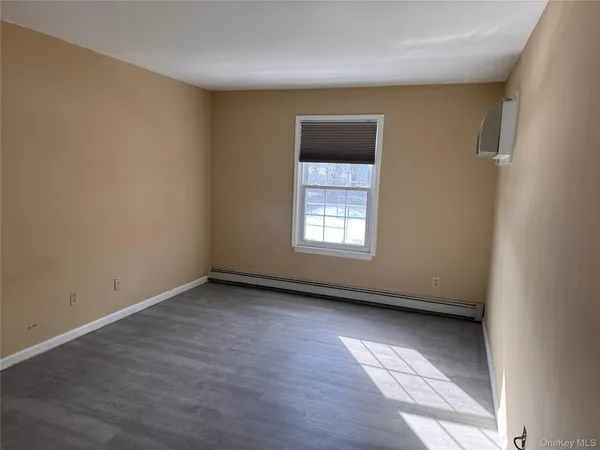 an empty room with a window