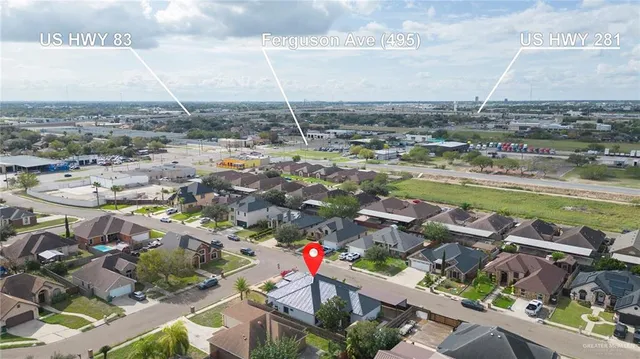 an aerial view of a city