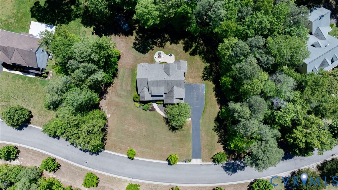 705 Wales Way Ashland, VA 23005 - Photo 54 of 62 an aerial view of a house with a yard and garden