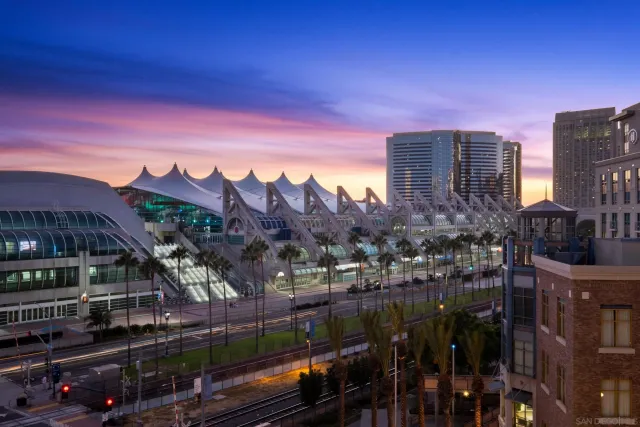 a view of city from balcony