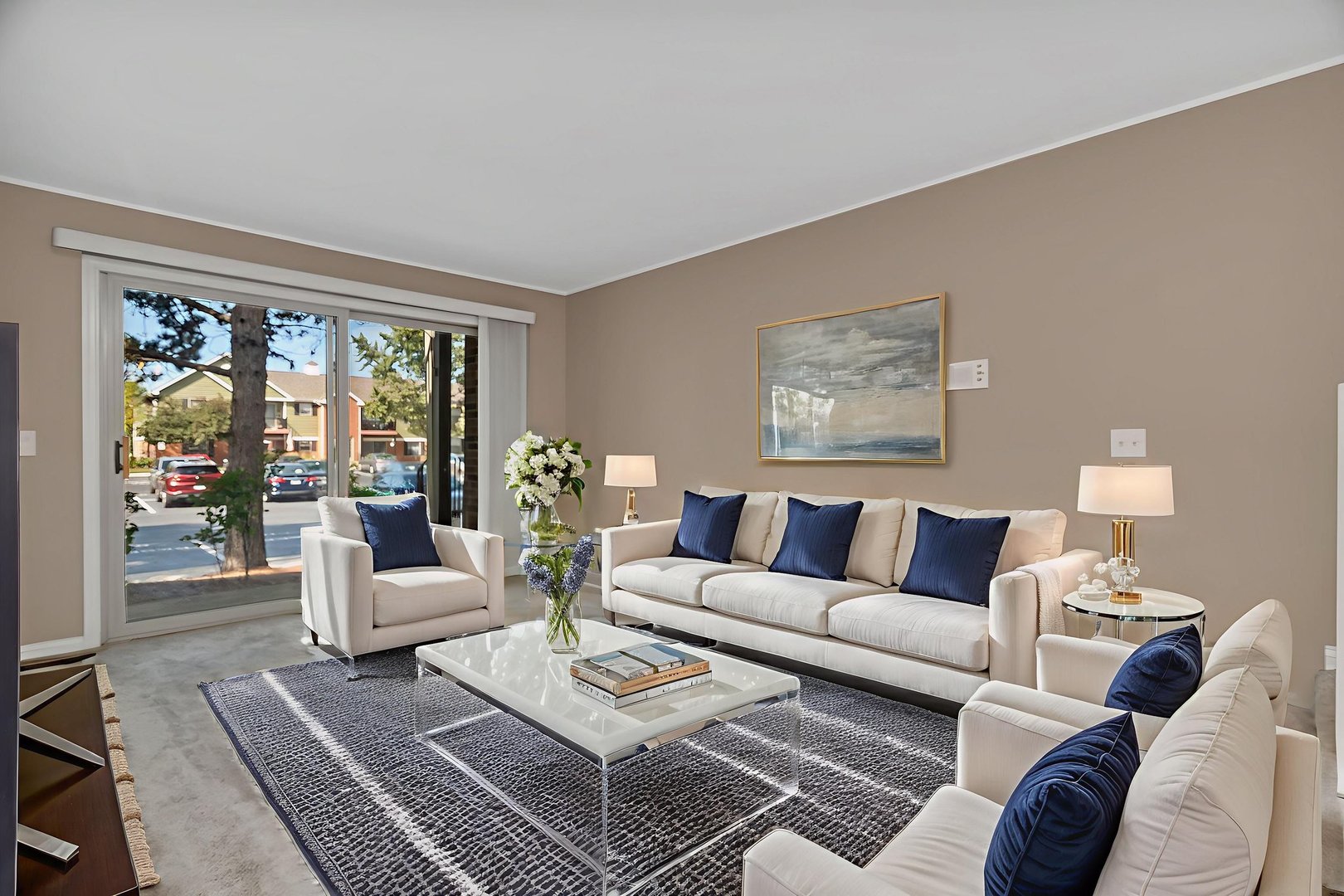 1332 McDowell Road, Unit 104 Naperville, IL 60563 - Photo 7 of 19 a living room with furniture and a large window