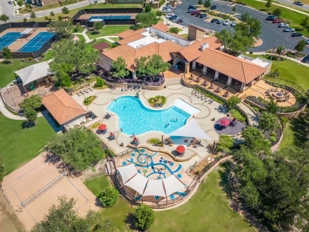 1904 Varese Path Leander, TX 78641 - Photo 38 of 40 an aerial view of residential house with outdoor space and pool