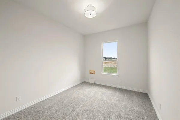 an empty room with a window