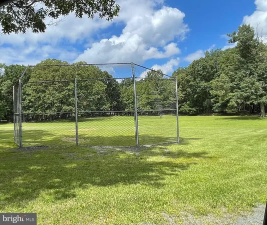 a view of a garden with a slide