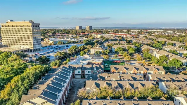 an aerial view of a city