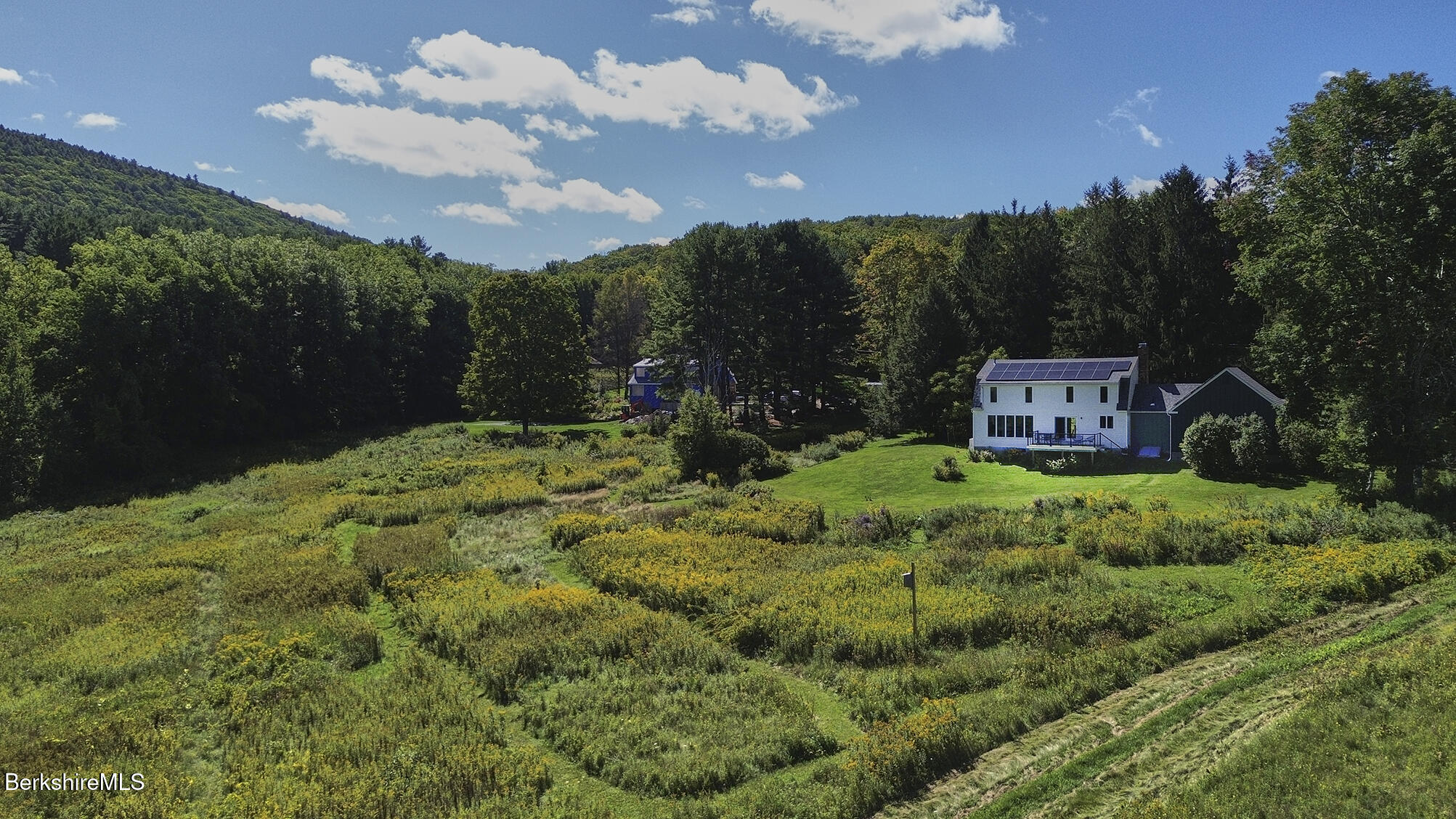 261 Osceola Road Richmond, MA 01254 - Photo 44 of 45 Aerial View - House and Meadow