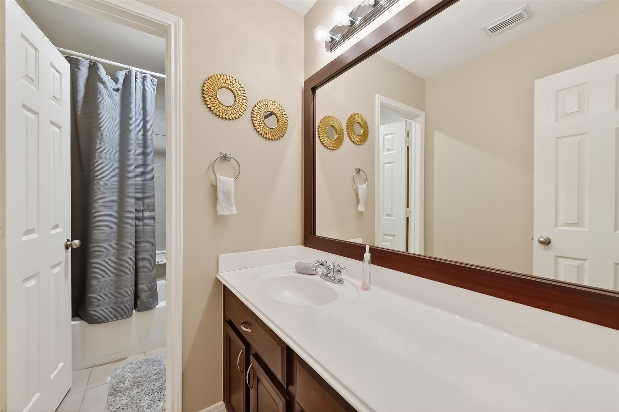 3203 Ruffin Green Court Fresno, TX 77545 - Photo 10 of 20 a bathroom with a sink and a mirror