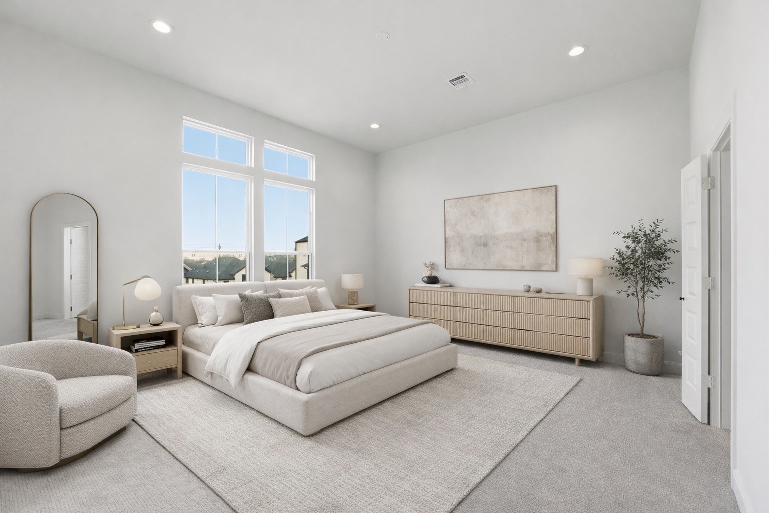 9213 G E George Street Houston, TX 77063 - Photo 16 of 26 Primary Bedroom Virtually Staged