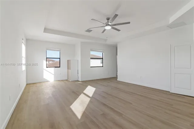 an empty room with a window