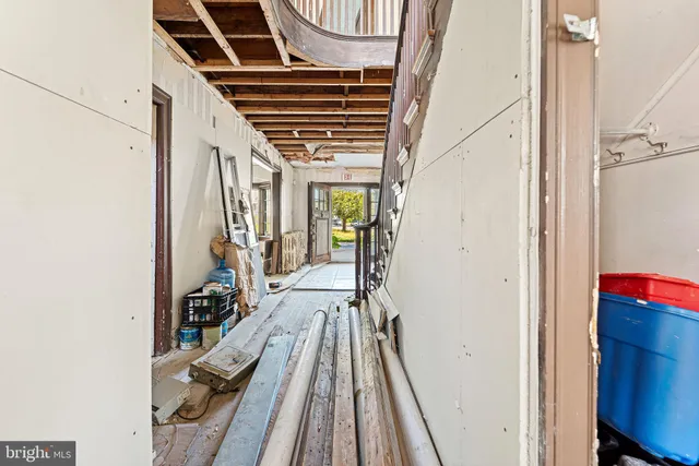 a view of balcony with furniture