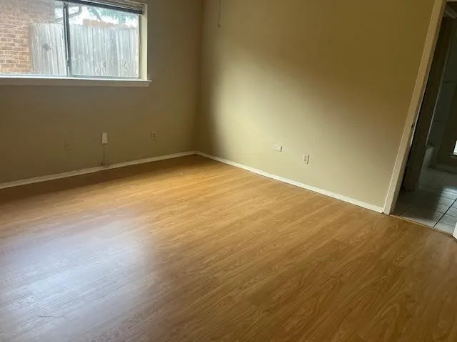 an empty room with a window