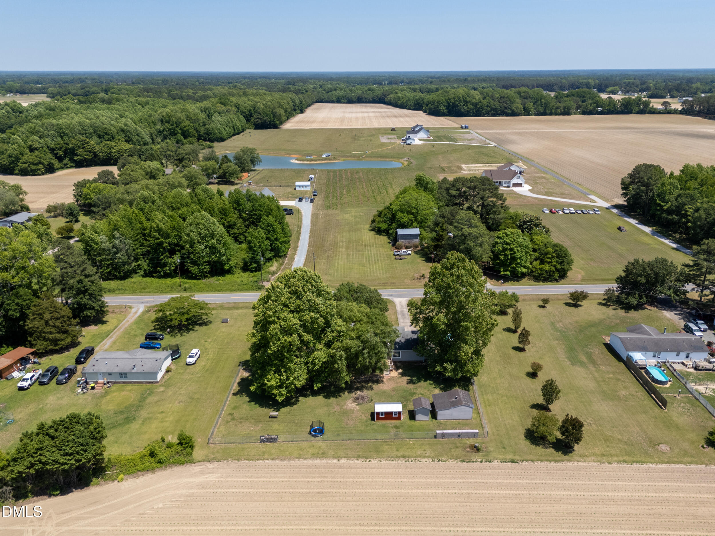 311 Bridgers Road Kenly, NC 27542 - Photo 38 of 46 an aerial view of ocean with residential house and outdoor space