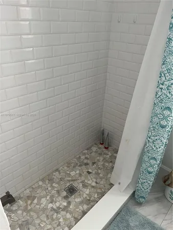 a view of a wooden door