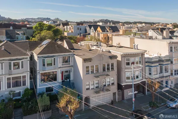 a view of a building with many windows