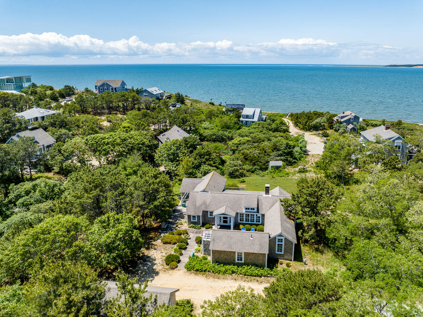 125 2nd Street Wellfleet, MA 02667 - Photo 43 of 75 an aerial view of a house with a yard lake and mountain view