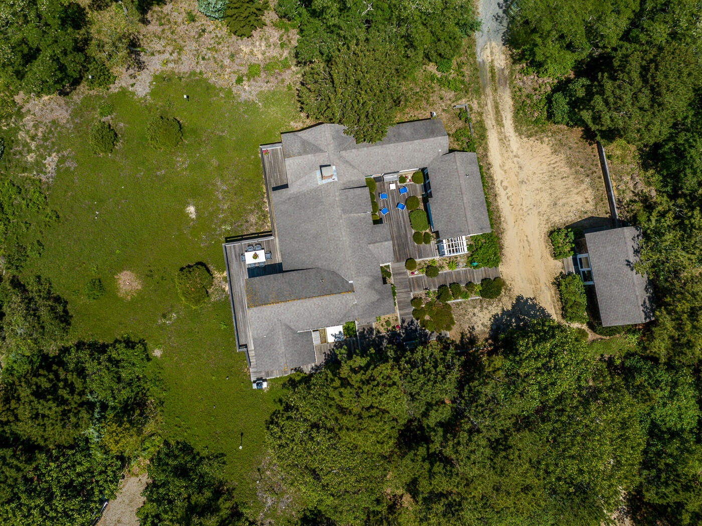 125 2nd Street Wellfleet, MA 02667 - Photo 8 of 75 an aerial view of residential house with outdoor space and trees all around
