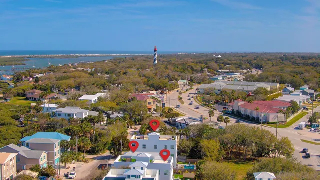 an aerial view of a city