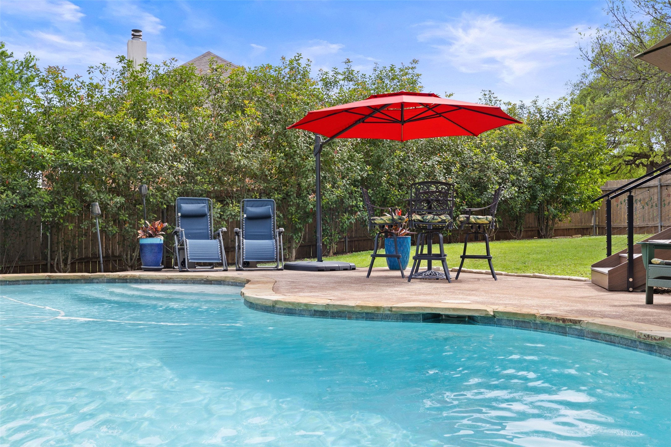 15208 Nightingale Lane Austin, TX 78734 - Photo 31 of 40 View of swimming pool featuring a fenced backyard