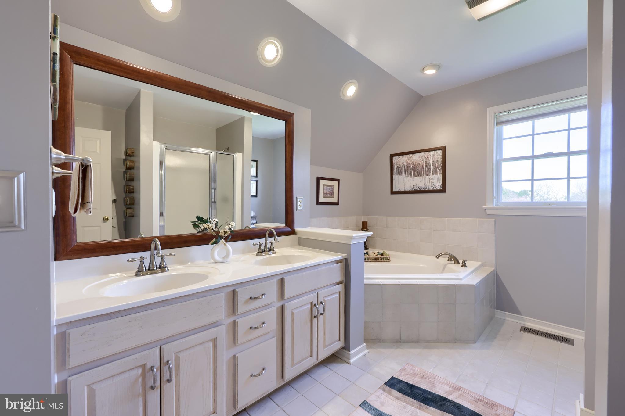 362 Squire Lane Lititz, PA 17543 - Photo 25 of 49 a spacious bathroom with a double vanity sink mirror and bathtub