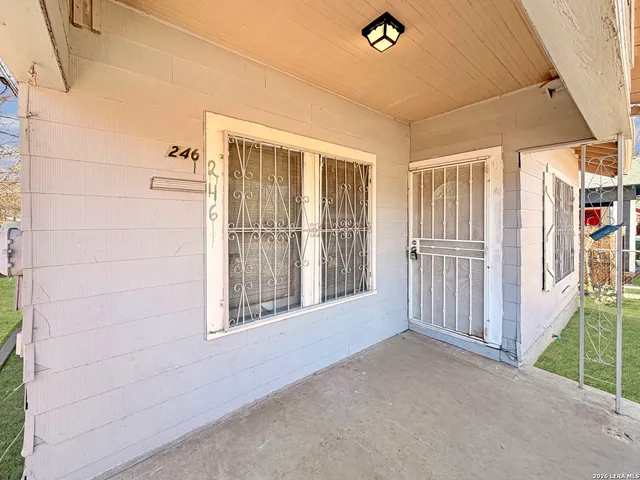 a view of front door